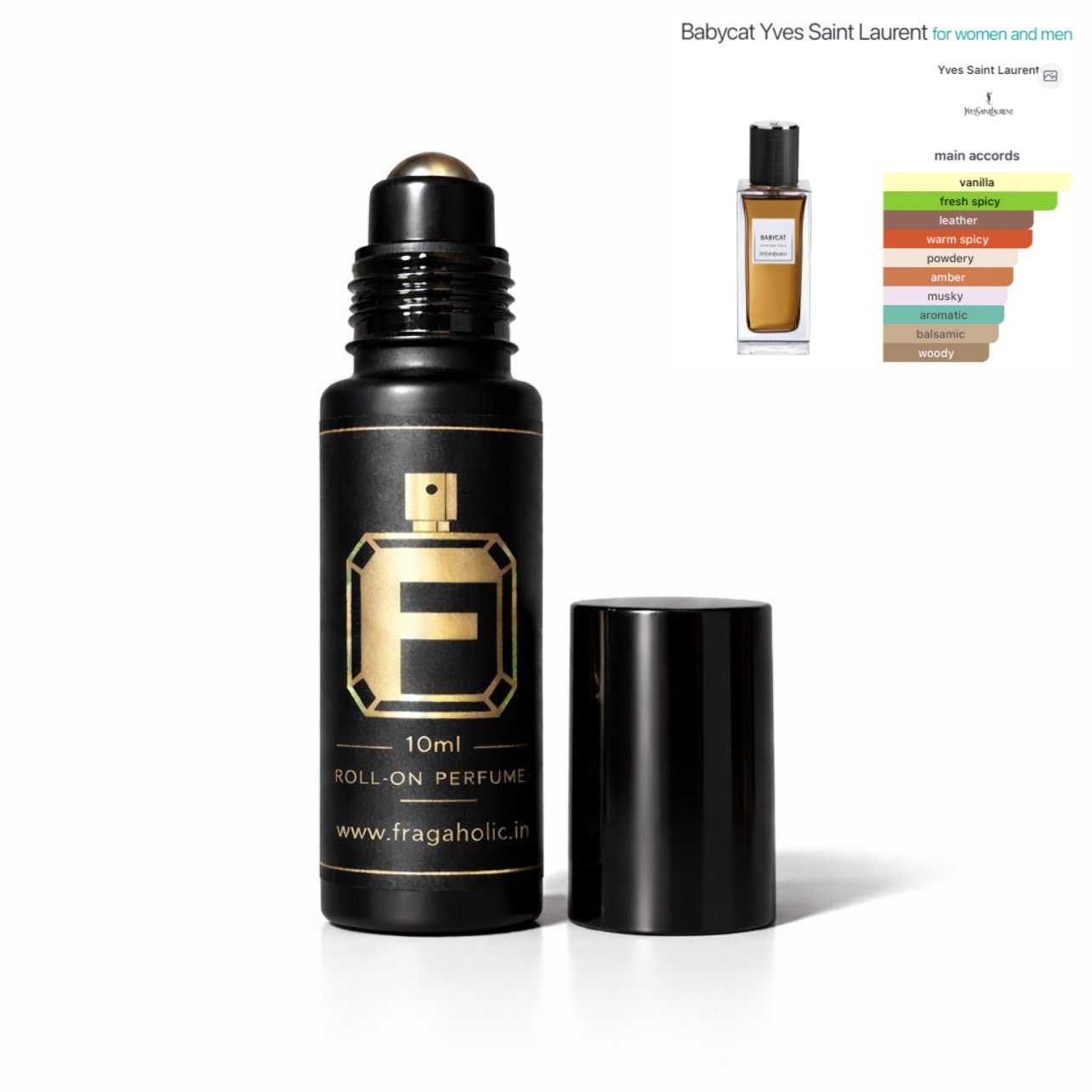 FRAGAHOLIC 10ML PREMIUM CONCENTRATED PERFUME OIL / ATTAR ( inspired BY BABY CAT ) 1 FRAGAHOLIC 10ML PREMIUM CONCENTRATED PERFUME OIL / ATTAR ( inspired BY BABY CAT )