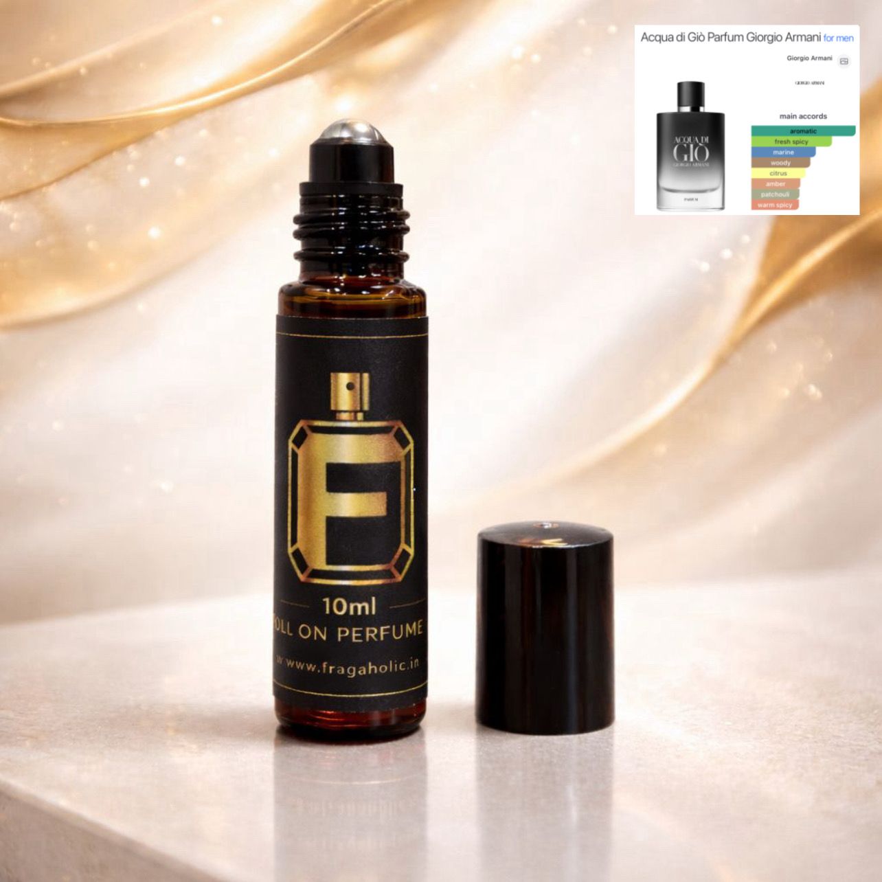 FRAGAHOLIC 10ML PREMIUM CONCENTRATED PERFUME OIL / ATTAR ( INSPIRED BY ARMANI ACQUA DI GIO PARFUM ) 1 FRAGAHOLIC 10ML PREMIUM CONCENTRATED PERFUME OIL / ATTAR ( INSPIRED BY ARMANI ACQUA DI GIO PARFUM )
