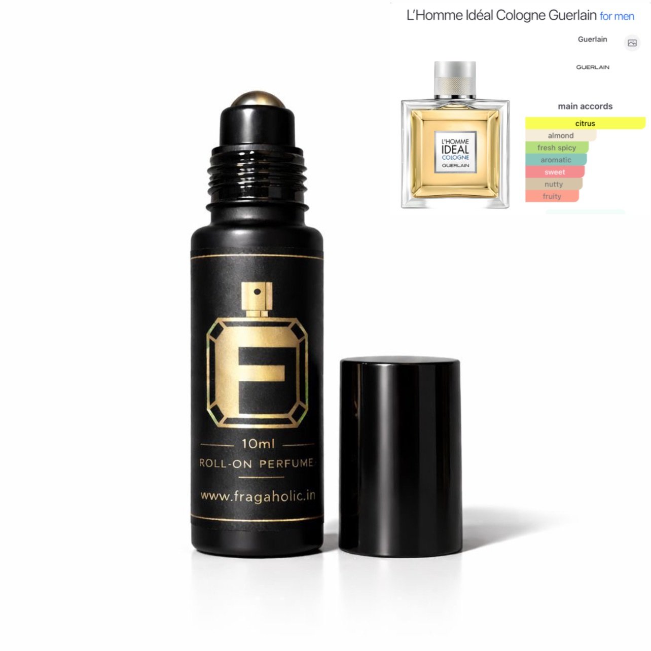FRAGAHOLIC 10ML PREMIUM CONCENTRATED PERFUME ( INSPIRED BY GUERLAIN L,HOMME COLONGE ) 1 Fragaholic Guerlain L'Homme Cologne Attar 10ml